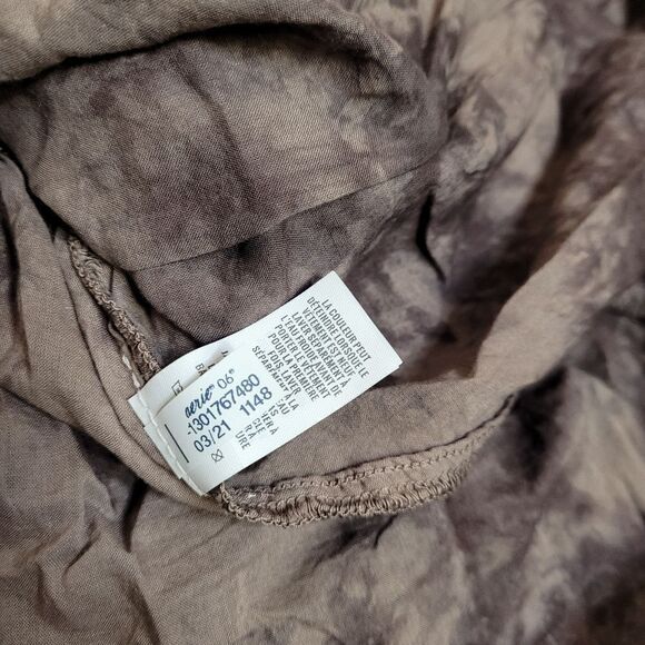 NEW AERIE brown tie dye tiered rock n ruffle pull on mini‎ skirt M - Picture 7 of 10